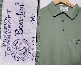 polo BanLon pour homme vintage des années 1950 des années 1960 - M - Penney's Towncraft - Ban Lon - chemise de golf - chemise de tennis - chemise des années 1950 - chemise des années 1960