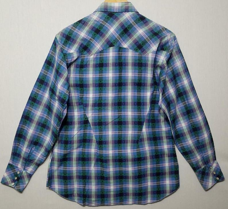 1950s Shirt M Plaid Western Shirt Rockabilly Cowboy 1950s Mens Fashion 1950s Western Shirt Pilgrim Westerner 1960s Shirt