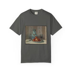 Camiseta con estampado de naturaleza muerta con manzanas de Camille Pissarro, camiseta de arte impresionista, Comfort Colors 1717 imagen 3