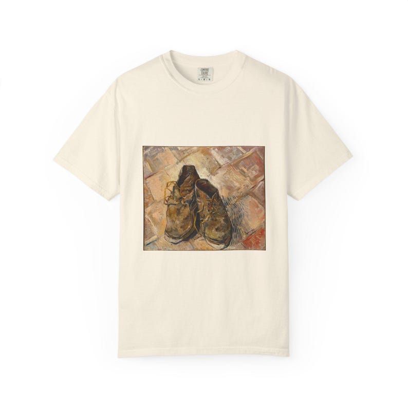 Vincent van Gogh Shoes T-Shirt, Comfort Colors Vintage Art Tee image 2