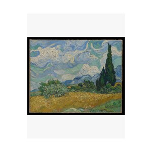Van Gogh Wheat Field Cypresses Print, Post Impressionist Landscape Wall Decor image 2