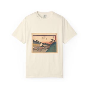 Utagawa Hiroshige Narumi T-Shirt, Tokaido Road Woodblock Art Tee, Comfort Colors 1717 image 2