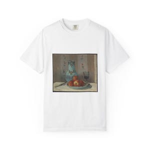 Camiseta con estampado de naturaleza muerta con manzanas de Camille Pissarro, camiseta de arte impresionista, Comfort Colors 1717 imagen 1