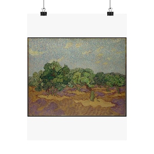 Van Gogh Olive Trees Print, Post Impressionist Landscape Art (Archival Quality) Bild 1