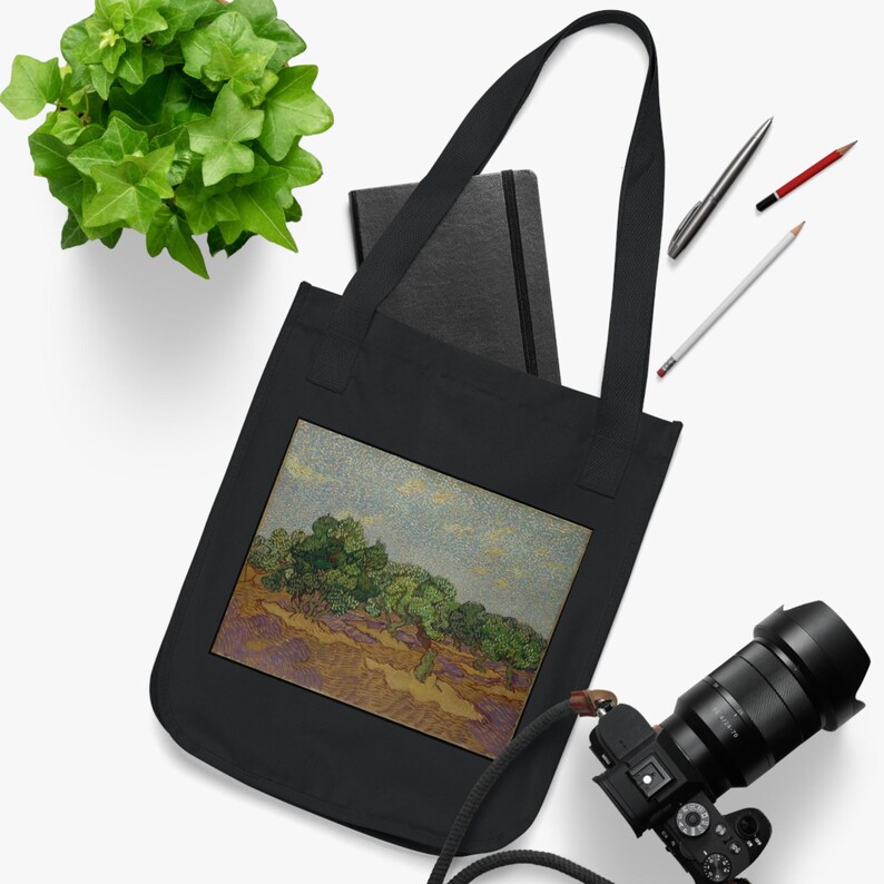 Olivos de Vincent van Gogh - Bolso de lona resistente imagen 3
