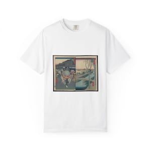 Utagawa Hiroshige Hatsune Riding Ground T-Shirt, Famous Views of Edo Art Tee, Comfort Colors 1717 image 1