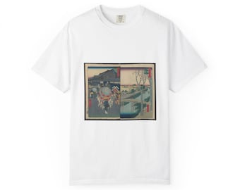 Utagawa Hiroshige T-Shirt, Berühmte Ansichten der Edo-Kunst, Comfort Colors 1717
