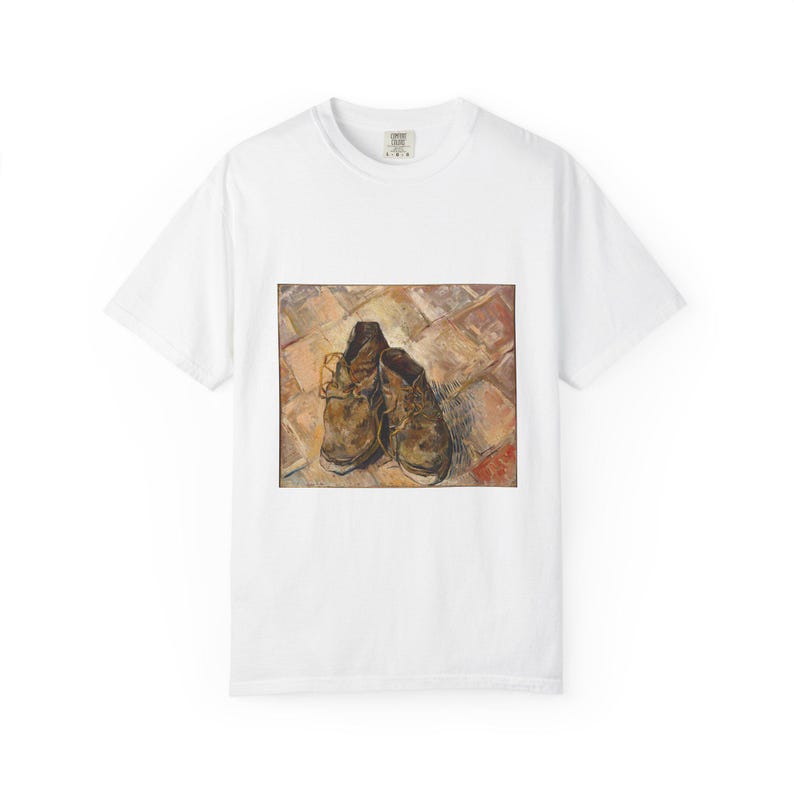 Vincent van Gogh Shoes T-Shirt, Comfort Colors Vintage Art Tee image 1