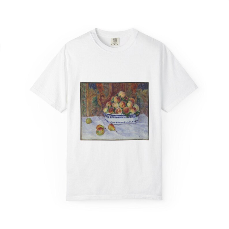 Auguste Renoir Still Life with Peaches T-Shirt, Impressionist Art Tee, Comfort Colors 1717 image 1