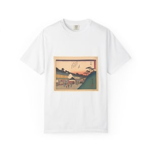 Utagawa Hiroshige Narumi T-Shirt, Tokaido Road Woodblock Art Tee, Comfort Colors 1717 image 1