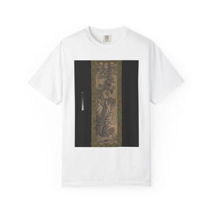 T-Shirt mit Kiefern-, Bambus-, Trauben- und Eichhörnchenmotiv, asiatisches Tuschebild-T-Shirt, Comfort Colors 1717 Bild 1
