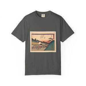 Utagawa Hiroshige Narumi T-Shirt, Tokaido Road Woodblock Art Tee, Comfort Colors 1717 image 3