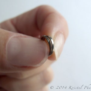 Tiny Titanium or Niobium Hoops - hypoallergenic gray gunmetal reverse earrings simple modern 12mm 10mm 1/2&quot; 20ga men unisex nose