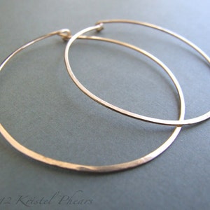 Gold Hoops - extra large hoop earrings 2&quot; 2.5&quot; 3&quot; (50mm 5cm 60mm 6cm 75mm) simple xlrge minimalist basic rose yellow gold-filled Gift