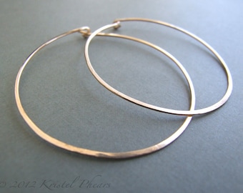 Gold Hoops - extra large hoop earrings 2" 2.5" 3" (50mm 5cm 60mm 6cm 75mm) simple xlrge minimalist basic rose yellow gold-filled Gift