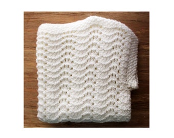 handmade waves crochet white boat neck top