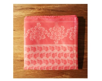 bubblegum pink floral square scarf