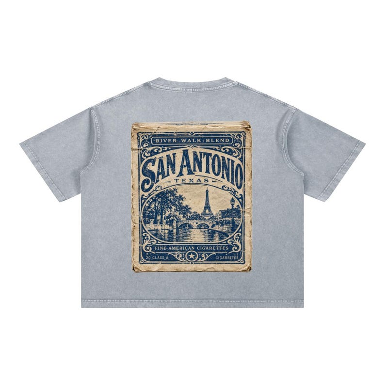 San Antonio River Walk Blend — Mineral Wash Boxy Cotton T-Shirt