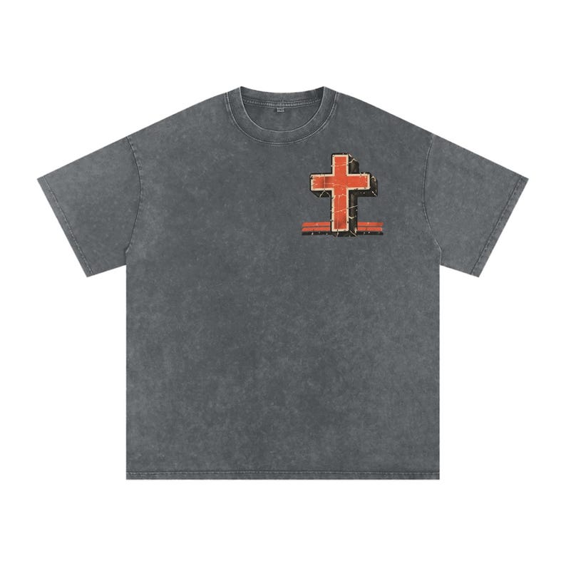 Jesus Is God Snow Washed Oversized T-Shirt