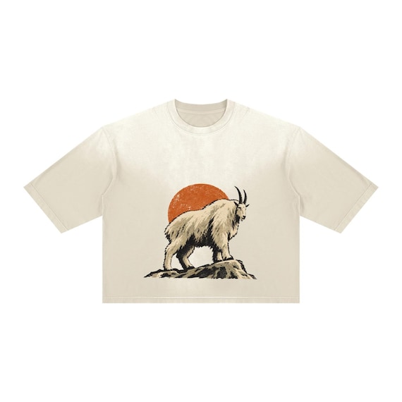 Mountain Goat Vintage Wash Sunfade Boxy T-Shirt