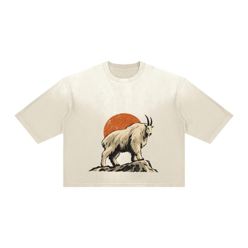 Mountain Goat Vintage Wash Sunfade Boxy T-Shirt