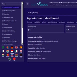Independent Professional Appointment Manager | Local WebApp, No Subscription screenshot 1