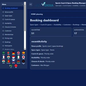 Sports Court & Space Booking Manager | Local WebApp, No Subscription screenshot 1