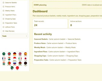 Seasonal Produce Meal Planner