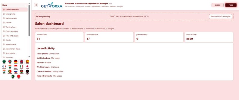 Hair Salon & Barbershop Appointment Manager | Local WebApp, No Subscription screenshot 1