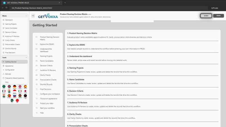 Product Naming Decision Matrix screenshot 10