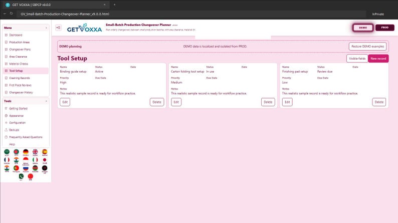 Small-Batch Production Changeover Planner screenshot 6