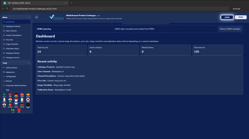 Multichannel Product Catalogue screenshot 1