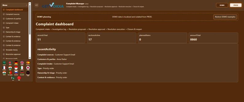Complaint Manager | Local WebApp, No Subscription screenshot 1