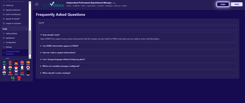 Independent Professional Appointment Manager | Local WebApp, No Subscription screenshot 6