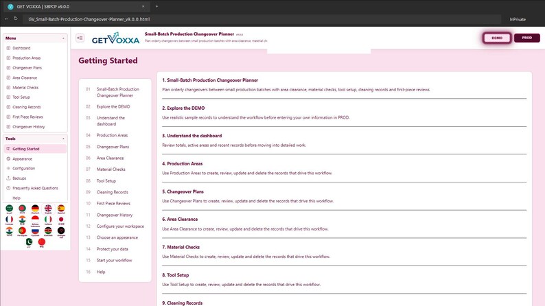 Small-Batch Production Changeover Planner screenshot 10