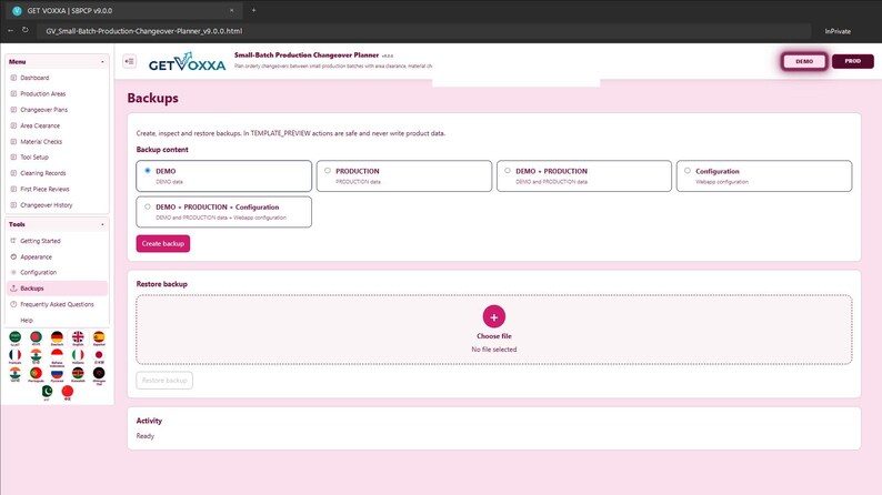 Small-Batch Production Changeover Planner screenshot 13