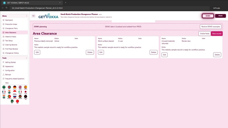 Small-Batch Production Changeover Planner screenshot 4