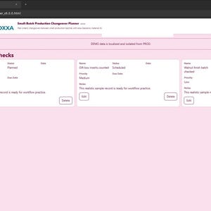 Small-Batch Production Changeover Planner screenshot 5
