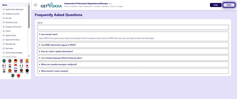 Independent Professional Appointment Manager | Local WebApp, No Subscription screenshot 7