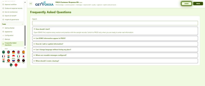 FAQ & Customer Response Kit | Local WebApp, No Subscription screenshot 6