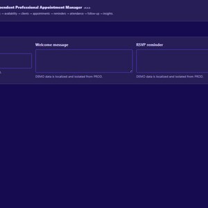Independent Professional Appointment Manager | Local WebApp, No Subscription screenshot 4