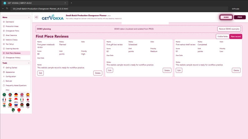 Small-Batch Production Changeover Planner screenshot 8