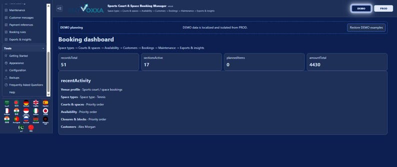 Sports Court & Space Booking Manager | Local WebApp, No Subscription screenshot 2