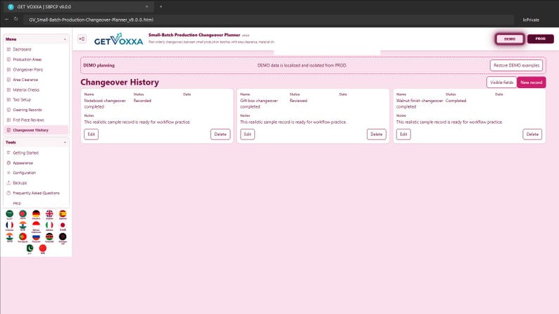 Small-Batch Production Changeover Planner screenshot 9