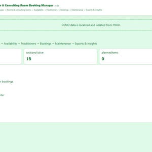 Room & Consulting Room Booking Manager | Local WebApp, No Subscription screenshot 2