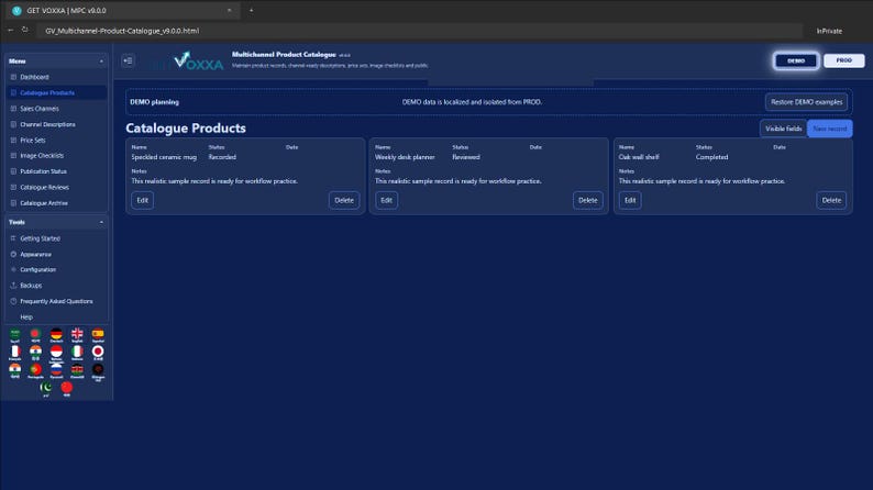 Multichannel Product Catalogue screenshot 2