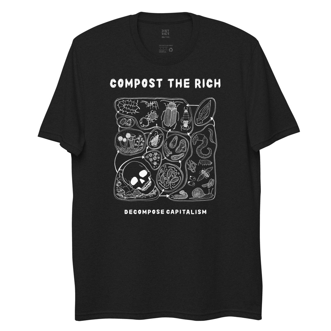 Compost the Rich Unisex Recycled Tshirt, Mens Compost the Rich Tshirt