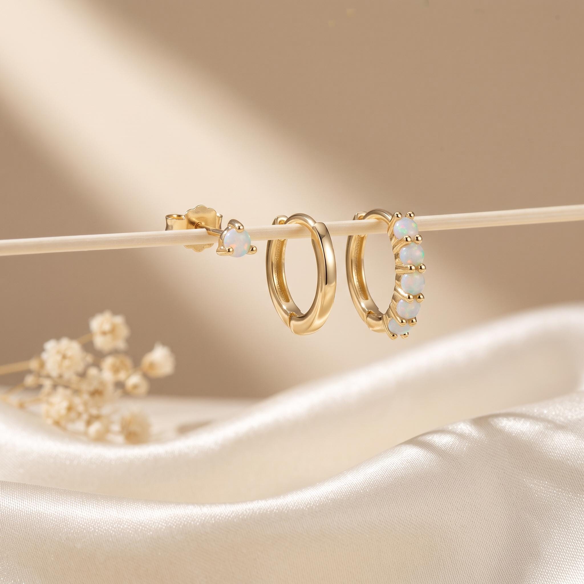 18k Gold Piercing Stud Earrings - Etsy