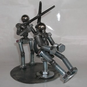 Barber, Hair Dresser, Metal Bolt Figurine, People