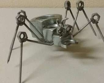 Ant Sculpture, Metal Garden Art, Insect Yard Art, rustic recycled metal art